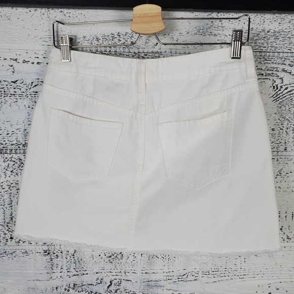 Pacsun Los Angeles Embroidered Flower Raw Hem Y2K Skirt Zipper Closure Size 27 - Picture 5 of 7